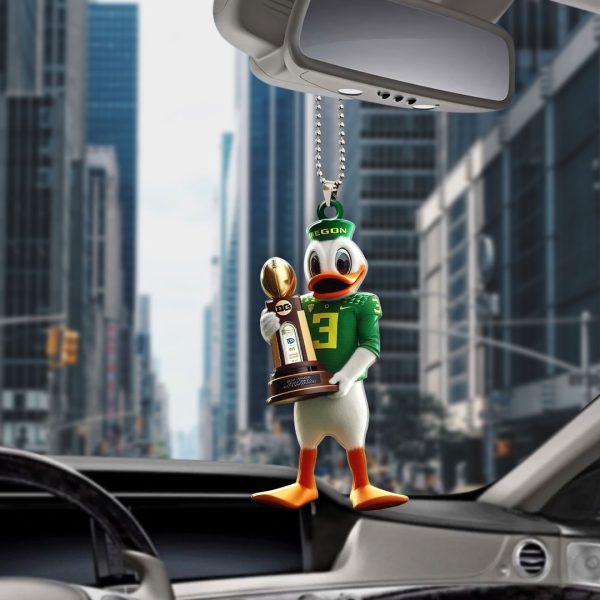 Oregon Ducks Football Custom Shape 2-sided Acrylic Car Ornament - HOATT 7856