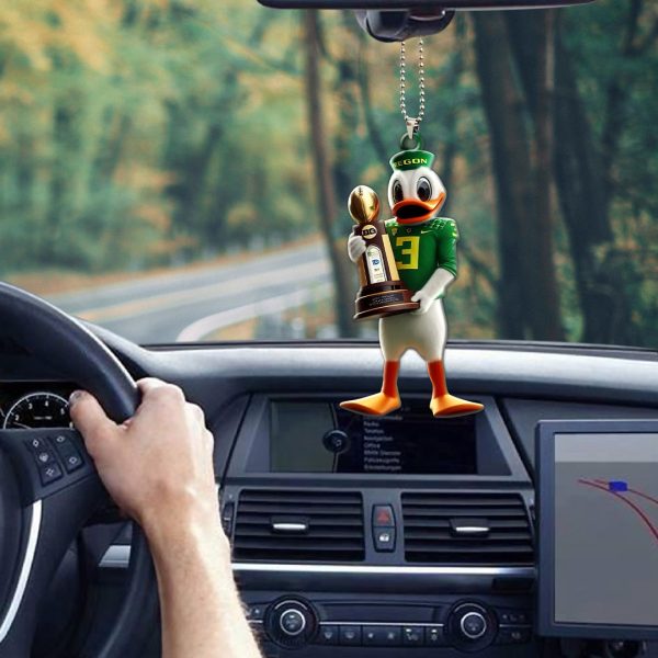 Oregon Ducks Football Custom Shape 2-sided Acrylic Car Ornament - HOATT 7856