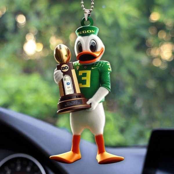Oregon Ducks Football Custom Shape 2-sided Acrylic Car Ornament - HOATT 7856