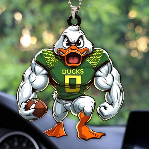 Oregon Ducks Football Custom Shape 2-sided Acrylic Car Ornament - HOATT 7846