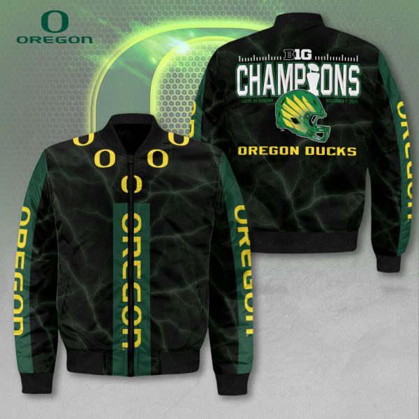 Oregon Ducks Football 3D Bomber Jacket - VANDH 4191