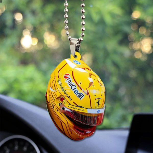 Scuderia Ferrari x Lewis Hamilton Custom Shape 2-sided Acrylic Car Ornament - TANTN 10687