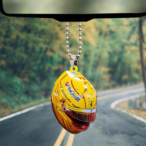 Scuderia Ferrari x Lewis Hamilton Custom Shape 2-sided Acrylic Car Ornament - TANTN 10687