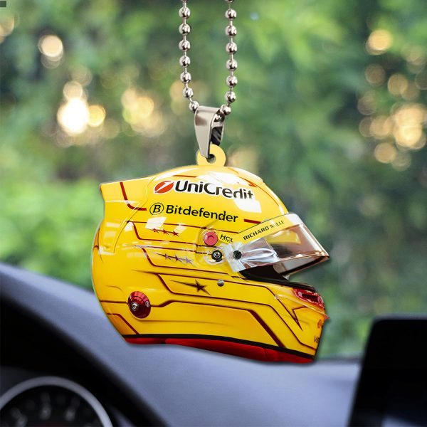 Scuderia Ferrari x Lewis Hamilton Custom Shape 2-sided Acrylic Car Ornament - TANTN 10688