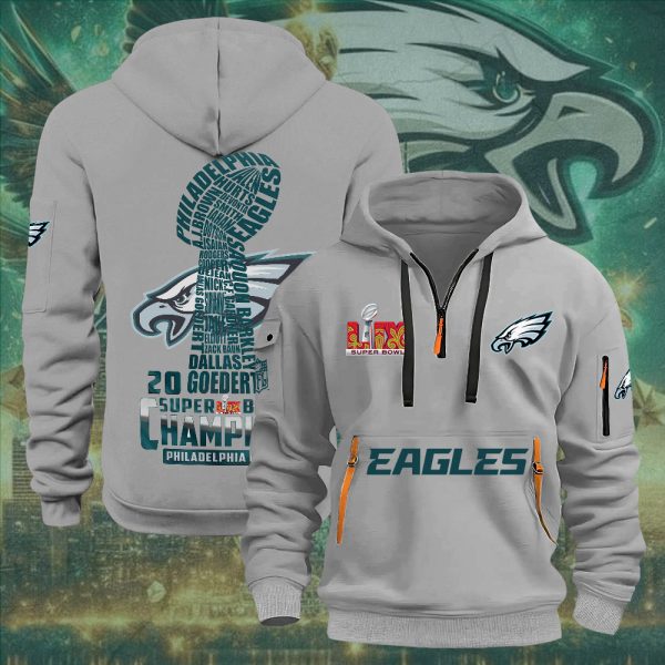 Philadelphia Eagles 2D Quarter Zip Hoodie - MAITM 9899
