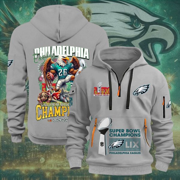 Philadelphia Eagles 2D Quarter Zip Hoodie - MAITM 9921