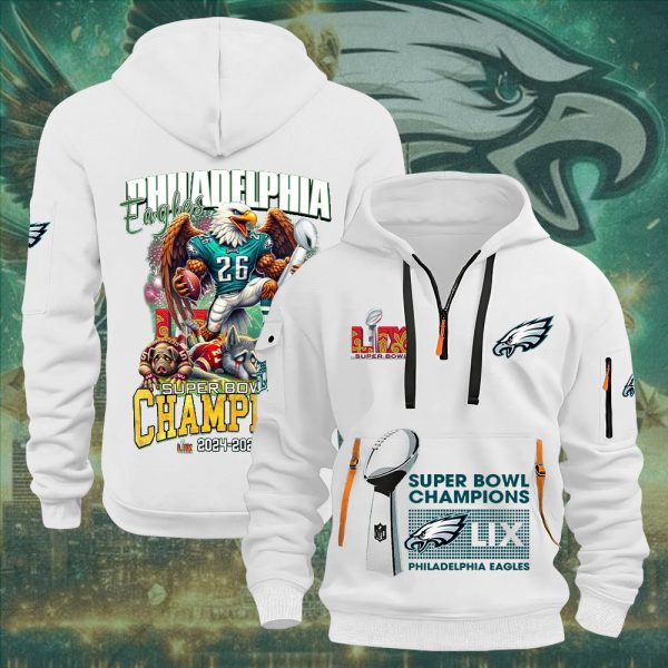 Philadelphia Eagles 2D Quarter Zip Hoodie - MAITM 9921