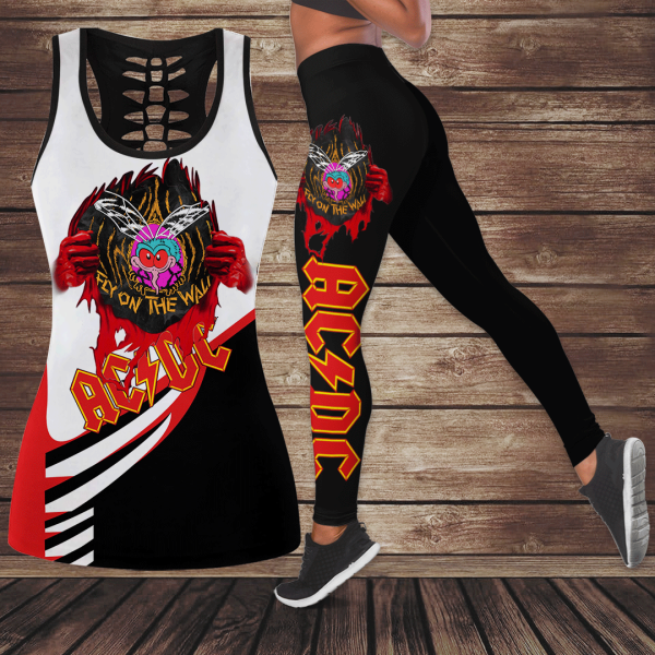 Rock Music Hollow Tank Top Leggings - ANHNV 6061