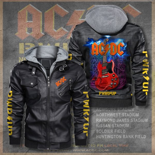 Rock Music 2D Hooded Leather Coat - TANTN 11024