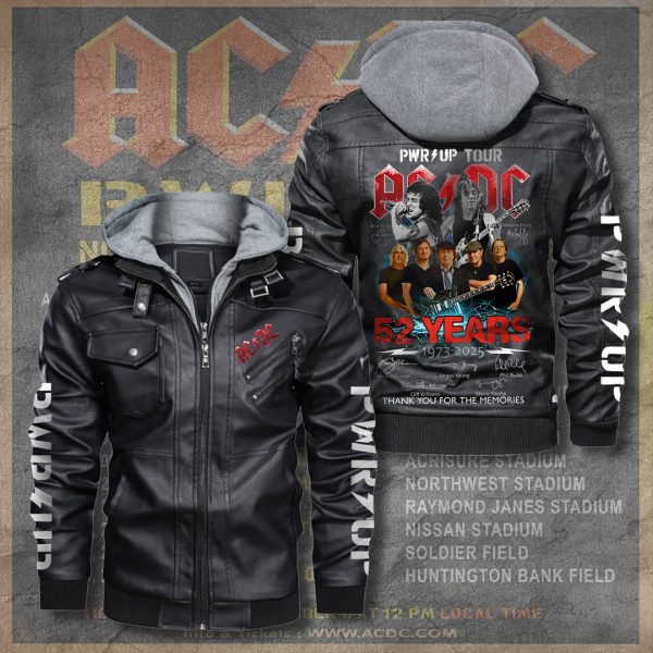 Rock Music 2D Hooded Leather Coat - TANTN 11025