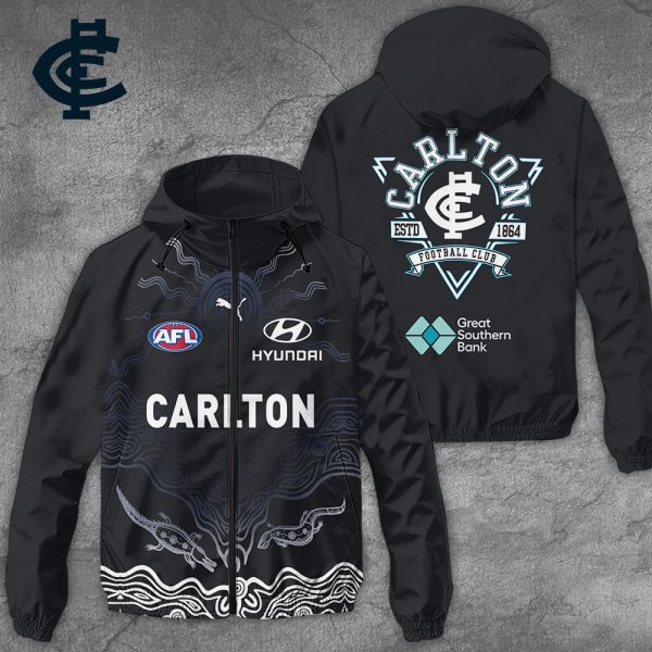 Carlton Football Club 3D Windbreaker Jacket - TANTN 11078