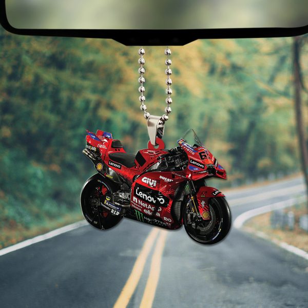 Ducati Lenovo Team x Francesco Bagnaia Custom Shape 2-sided Acrylic Car Ornament – TANTN 11216