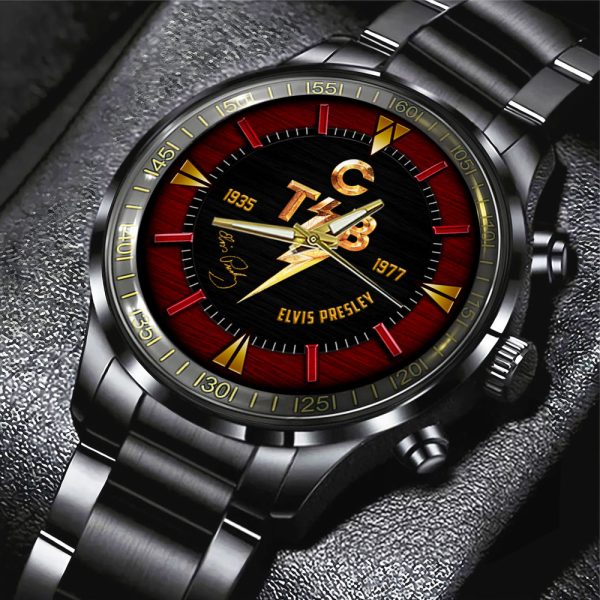 Elvis Presley Black Stainless Steel Watch - HOATT 8881