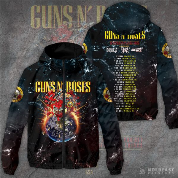 Guns N' Roses 3D Windbreaker Jacket - TANTN 10956