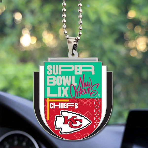 Kansas City Chiefs Custom Shape 2-sided Acrylic Car Ornament - TANTN 10695