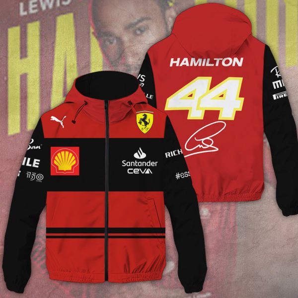 Lewis Hamilton x Scuderia Ferrari 3D Windbreaker Jacket - MAITM 10026