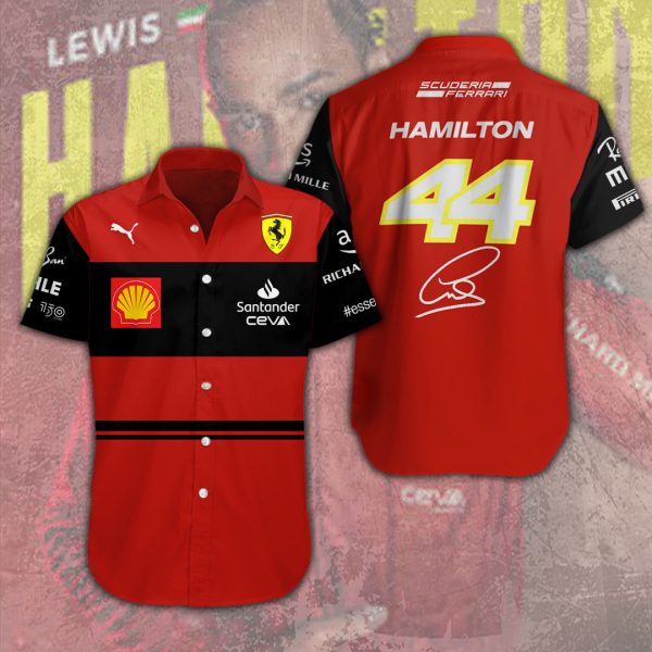 Lewis Hamilton x Scuderia Ferrari Short Sleeve Dress Shirt – MAITM 10025