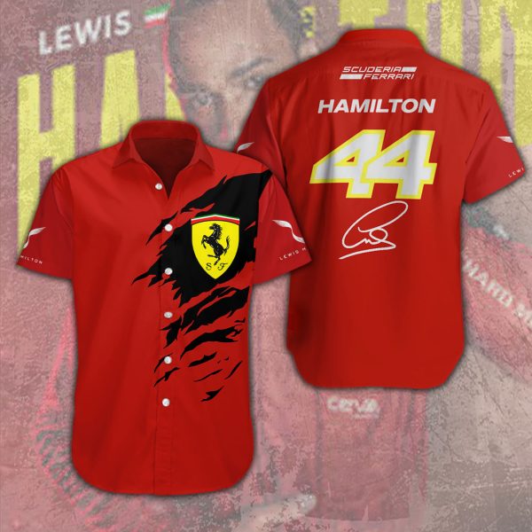 Lewis Hamilton x Scuderia Ferrari Short Sleeve Dress Shirt – MAITM 10053