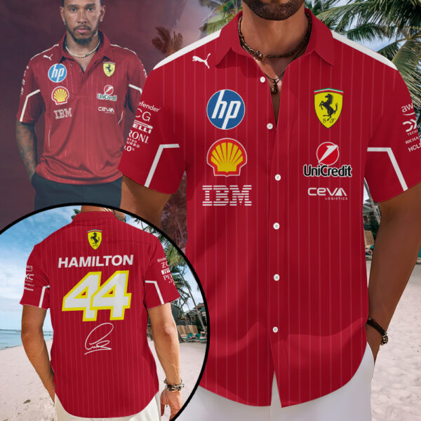 Lewis Hamilton x Scuderia Ferrari Short Sleeve Dress Shirt – MAITM 9808