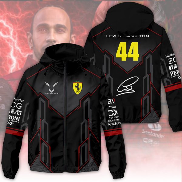 Lewis Hamilton x Scuderia Ferrari 3D Windbreaker Jacket - HOATT 8872