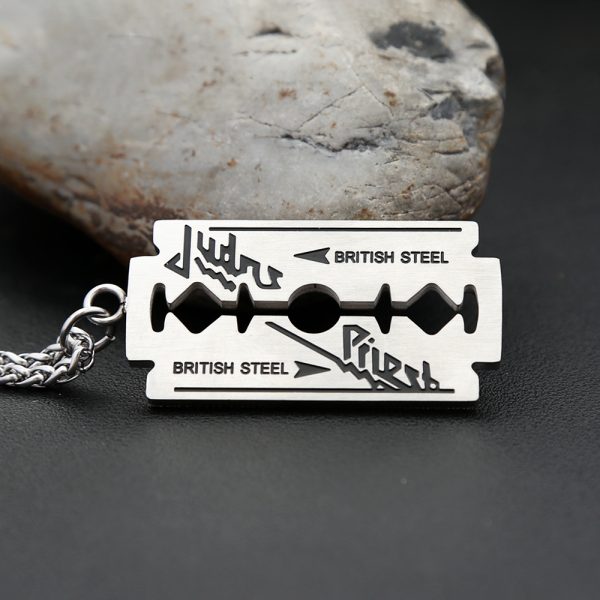Judas Priest Stainless Steel Razor Blade Necklace - MAITM DROP041