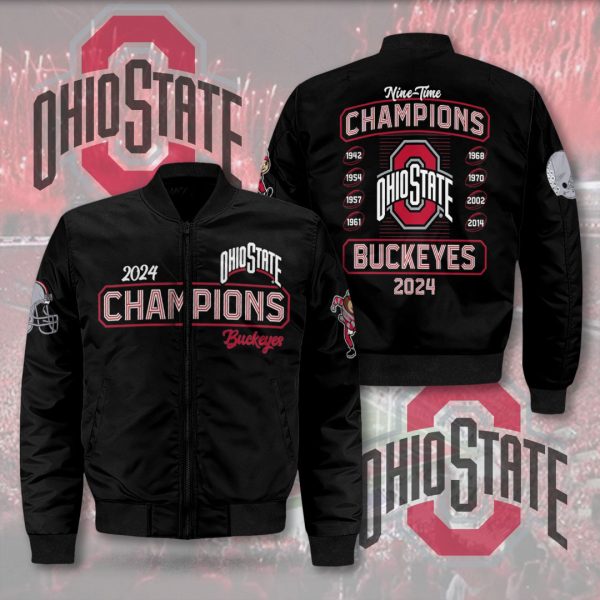 Ohio State Buckeyes Football 3D Bomber Jacket - MAITM 9996
