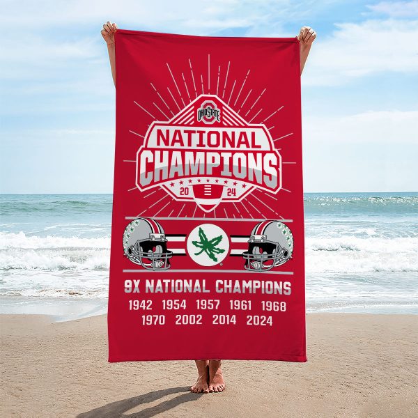 Ohio State Buckeyes Football Rectangle Beach Towel - HOATT 8251
