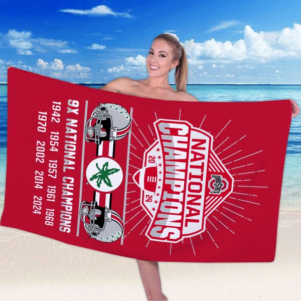 Ohio State Buckeyes Football Rectangle Beach Towel - HOATT 8251