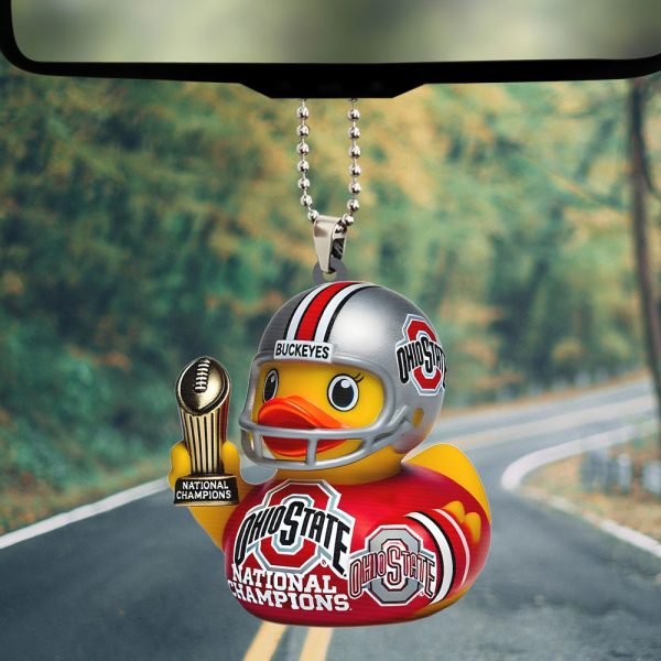 Ohio State Buckeyes Football Custom Shape 2-sided Acrylic Car Ornament - TANTN 10748