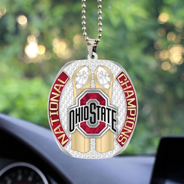 Ohio State Buckeyes Football Custom Shape 2-sided Acrylic Car Ornament - TANTN 10869