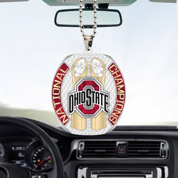 Ohio State Buckeyes Football Custom Shape 2-sided Acrylic Car Ornament - TANTN 10869