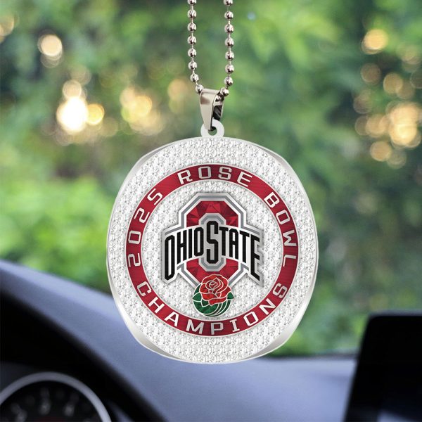 Ohio State Buckeyes Football Custom Shape 2-sided Acrylic Car Ornament - TANTN 10870
