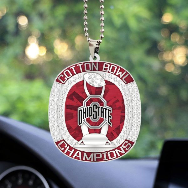 Ohio State Buckeyes Football Custom Shape 2-sided Acrylic Car Ornament - TANTN 10871
