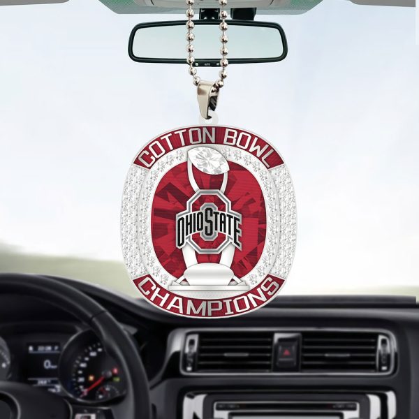 Ohio State Buckeyes Football Custom Shape 2-sided Acrylic Car Ornament - TANTN 10871