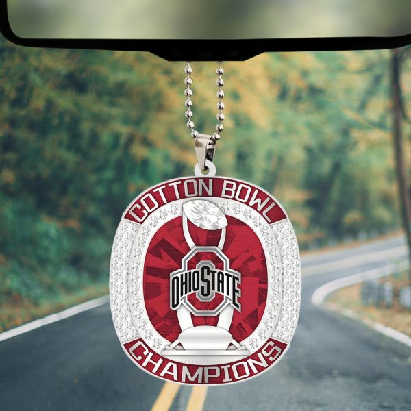 Ohio State Buckeyes Football Custom Shape 2-sided Acrylic Car Ornament - TANTN 10871