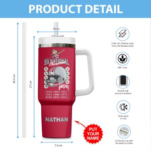 Personalized Ohio State Buckeyes Football 40oz Stanley Tumbler - HOATT 8808
