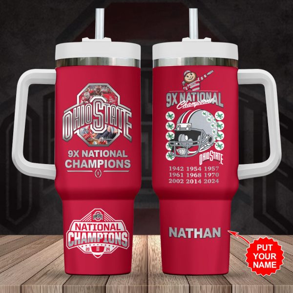 Personalized Ohio State Buckeyes Football 40oz Stanley Tumbler - HOATT 8808
