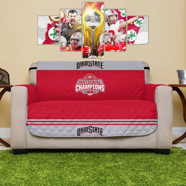 Ohio State Buckeyes Football Sofa Cover - TANTN 10976