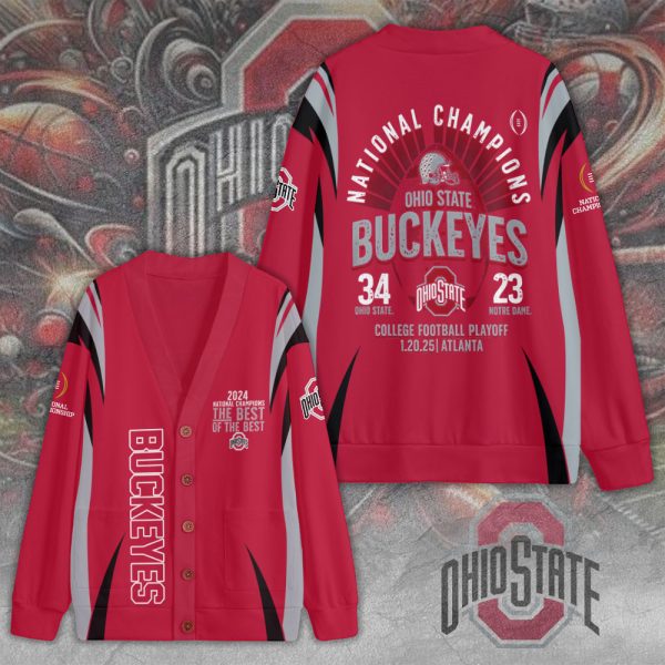 Ohio State Buckeyes Football Unisex Knitted Cardigan - MAITM 9997