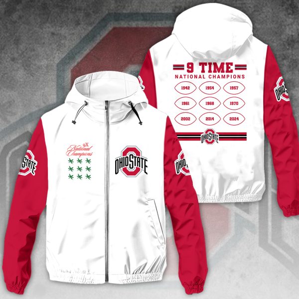Ohio State Buckeyes Football 3D Windbreaker Jacket - HOATT 8396