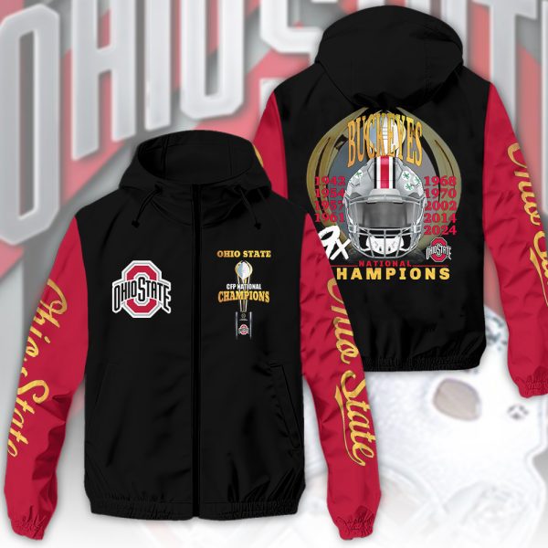 Ohio State Buckeyes Football 3D Windbreaker Jacket - HOATT 8760