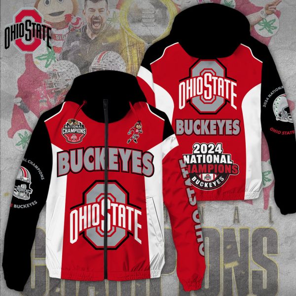 Ohio State Buckeyes Football 3D Windbreaker Jacket - TANTN 10943