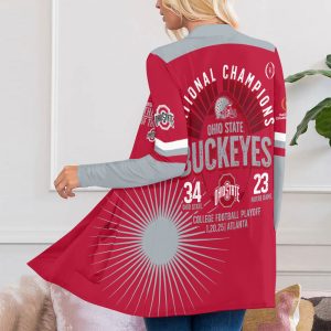 Ohio State Buckeyes Football Women's Patch Pocket Cardigan - MAITM 9800