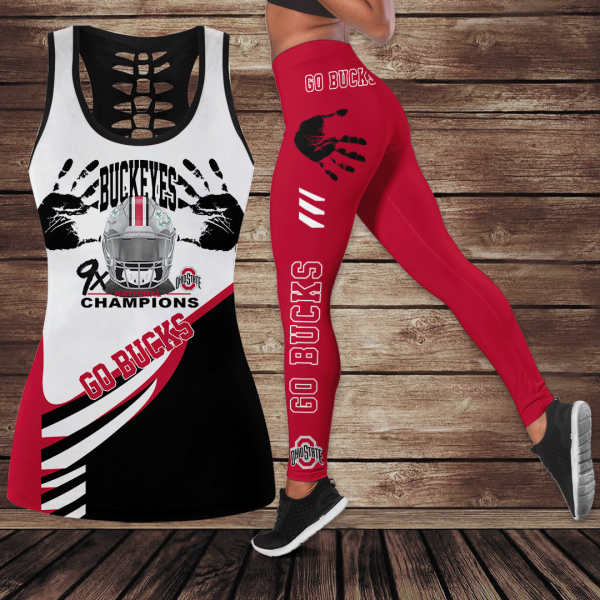 Ohio State Buckeyes Football Hollow Tank Top Leggings - ANHNV 6114