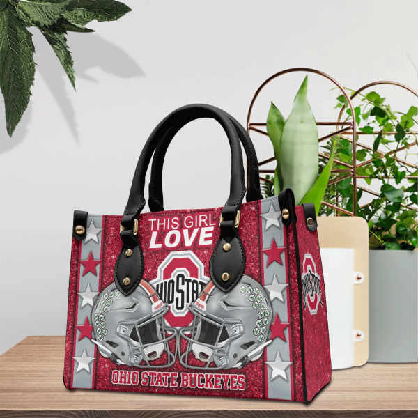 Ohio State Buckeyes Football Leather HandBag - ANHNV 6115