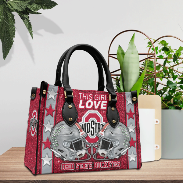 Ohio State Buckeyes Football Leather HandBag - ANHNV 6115