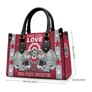 Ohio State Buckeyes Football Leather HandBag - ANHNV 6115