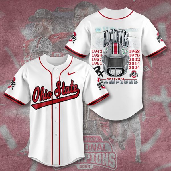 Ohio State Buckeyes Football Baseball Jersey - TANTN 11104