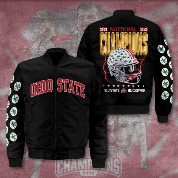 Ohio State Buckeyes Football 3D Bomber Jacket - TANTN 10990