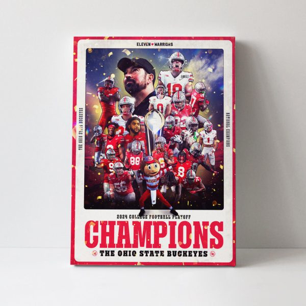 Ohio State Buckeyes Football Rectangle Canvas With Inner Frame - HOATT 8904